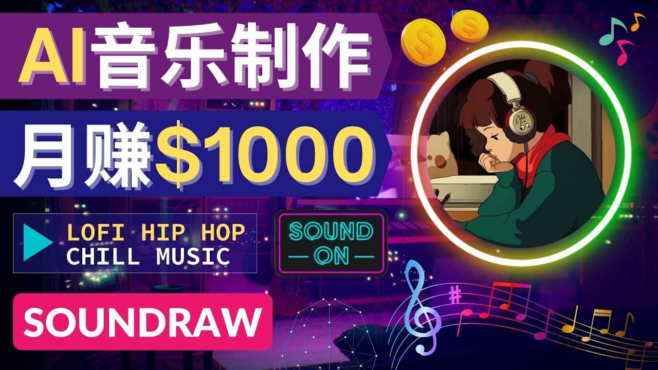 无需任何音乐基础： 使用AI软件制作Lofi Hip Hop Chill Music 月赚1000美元